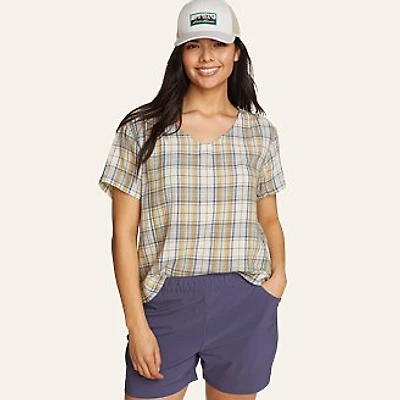Women's Carry-On Shirred Short-Sleeve Shirt