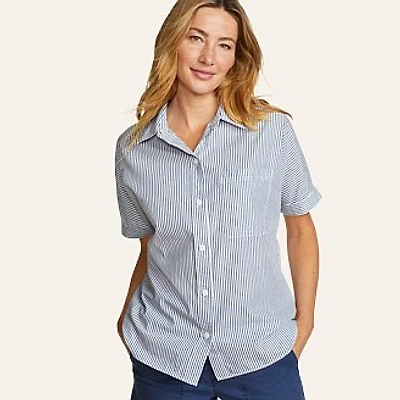 Women's Travel Light Crinkle Cotton Short-Sleeve Shirt
