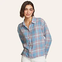 Women's High Tide Long-Sleeve Cropped Flannel