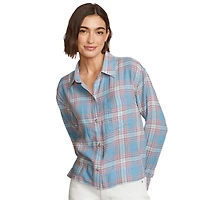 High Tide Long-Sleeve Cropped Flannel