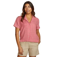 High Tide Short-Sleeve Cropped Flannel