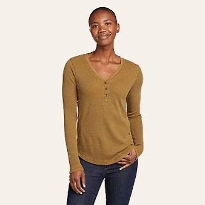 Women's Myriad Thermal-Jersey Mix Henley