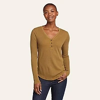 Women's Myriad Thermal-Jersey Mix Henley