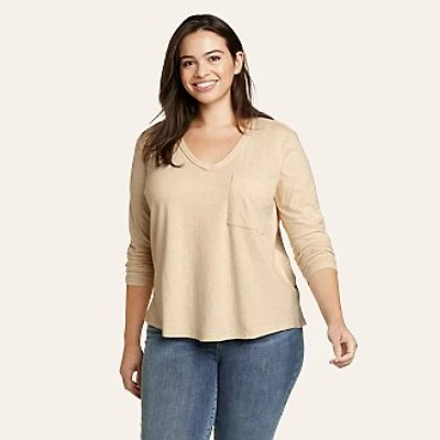 Women's EB Hemplify Long-Sleeve V-Neck