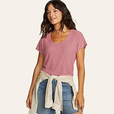 Women's Revive Ribbed Scoop-Neck T-Shirt