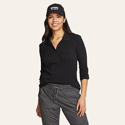 Women's Favorite Long-Sleeve Collared T-Shirt
