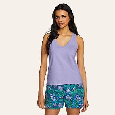 Women's Jacquard Ripple V-Neck Tank