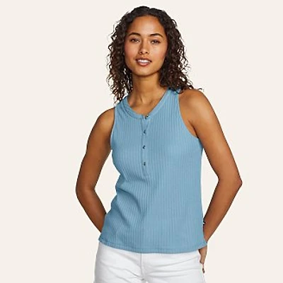Women's Seaside Ribbed Henley Tank