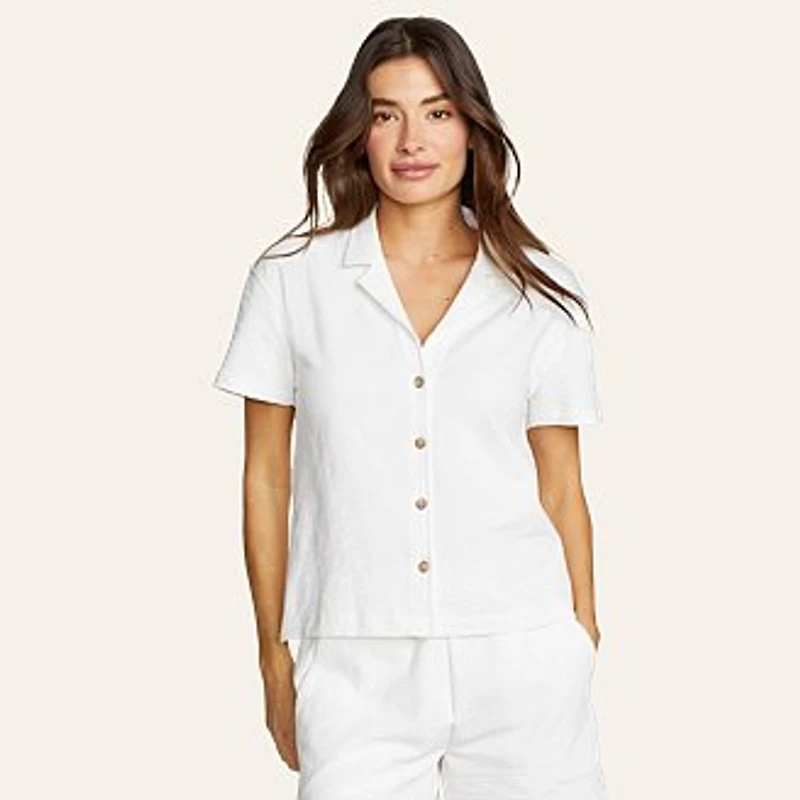 Women's Seersucker Camp Shirt