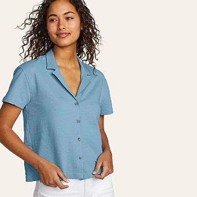 Women's Seersucker Camp Shirt