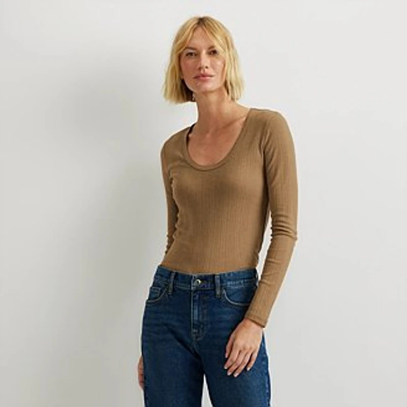 Women's Perfect Pointelle Long-Sleeve Shirt