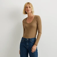Perfect Pointelle Long-Sleeve Shirt