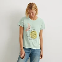 Graphic T-Shirt - Emb Floral
