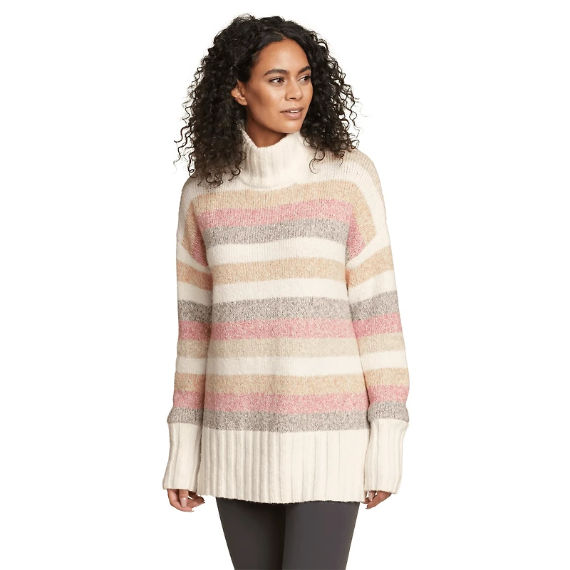 Rest &Repeat Funnel-Neck Sweater - Stripe