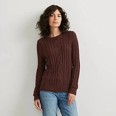 Women's Classic Cable Crew Sweater
