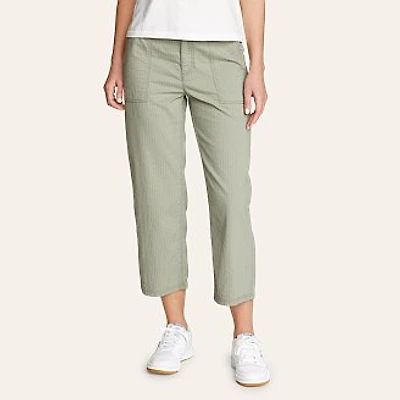 Women's Cropped Dobby Stripe Pants