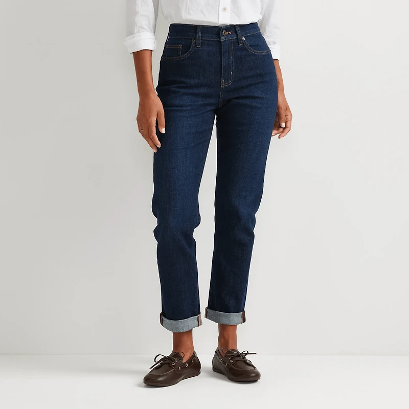 Boyfriend Mid-Rise Slim Fit Jeans