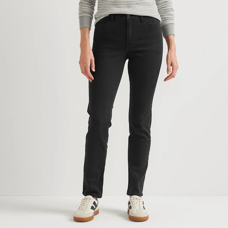 Venture Stretch High-Rise Straight Leg Jeans