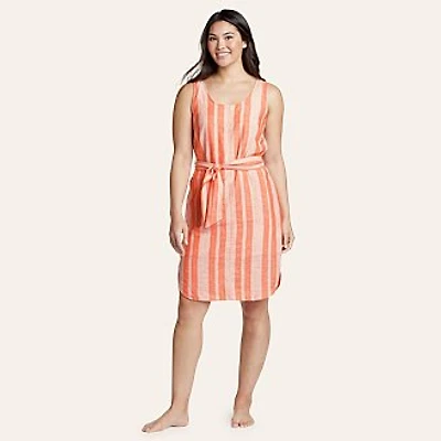 Women's Beach Light Linen Midi Dress