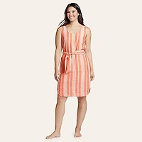 Women's Beach Light Linen Midi Dress