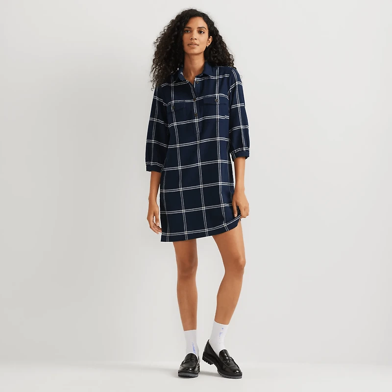 Field Flex Flannel Shirt Dress