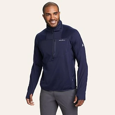 Men's High Route Grid Fleece 1/2-Zip Mock Neck
