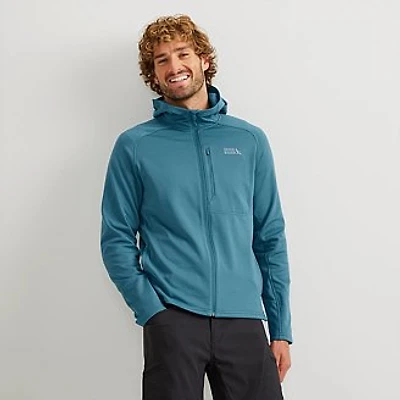 Men's High Route Grid Fleece-Lined Full-Zip Hoodie