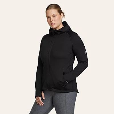 Women's High Route Full-Zip Grid Fleece Hoodie