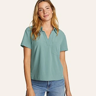 Women's Departure Short-Sleeve Collared T-Shirt
