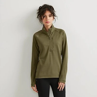 Women's High Route Grid Fleece-Lined 1/4-Zip Pullover