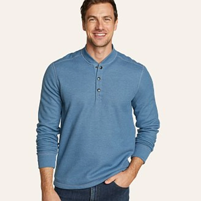 Men's Faux Shearling-Lined Thermal Henley