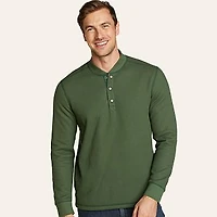 Men's Faux Shearling-Lined Thermal Henley