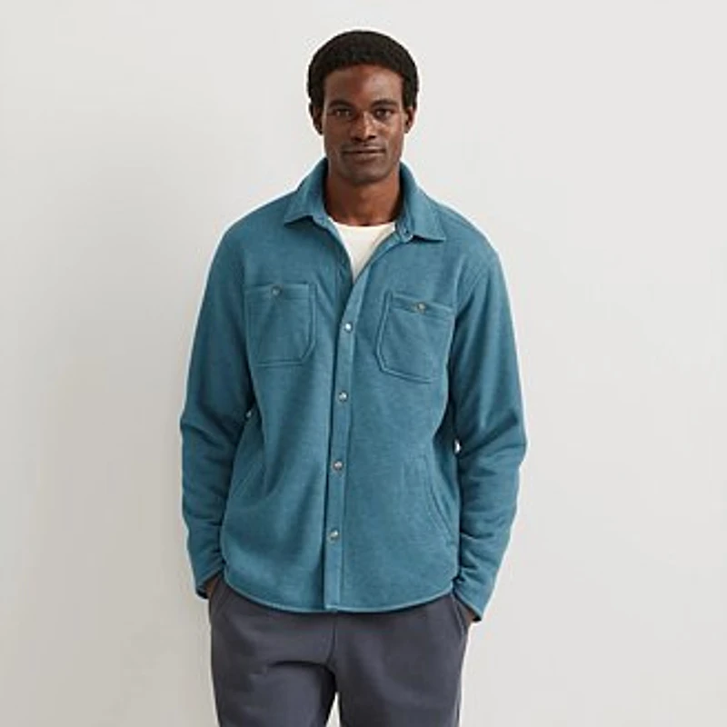 Men's Faux Shearling-Lined Thermal Shirt