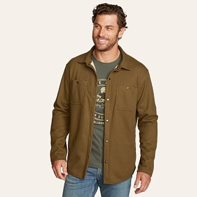 Men's Faux Shearling-Lined Thermal Shirt