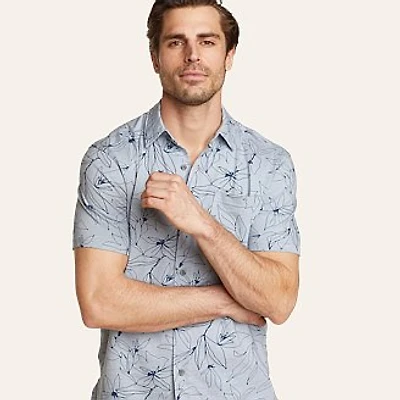 Men's Baja Knit Button-Up Shirt
