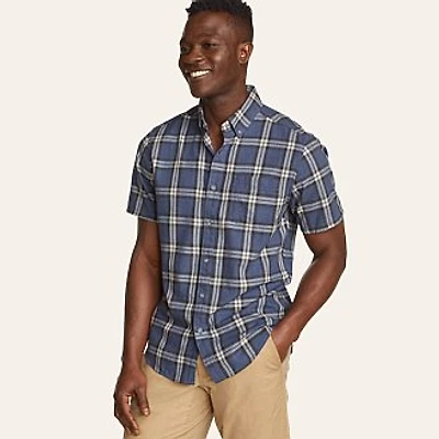 Men's Tidelands Short-Sleeve Yarn-Dyed Textured Shirt