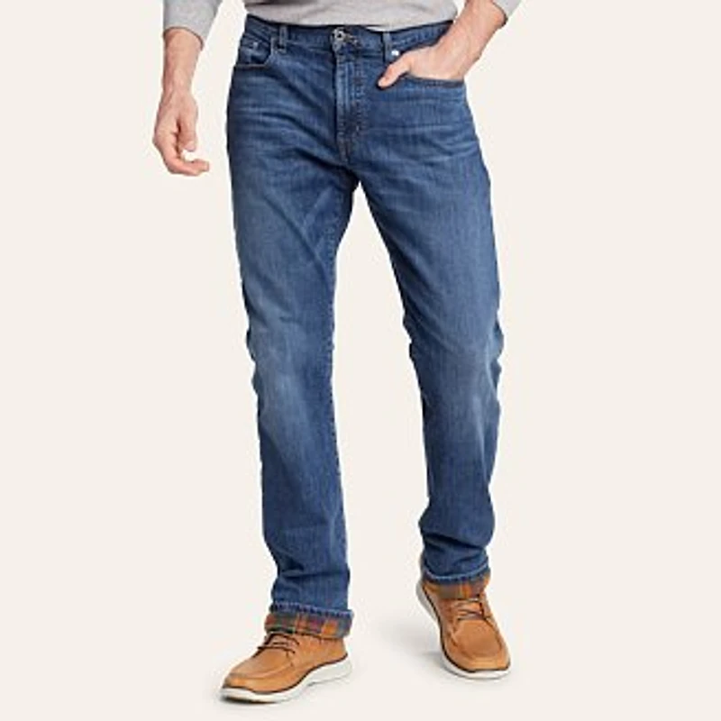 Men's Field Flex Flannel-Lined Straight Jeans