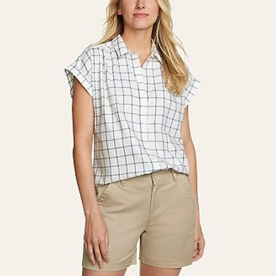 Women's Halcyon Short-Sleeve Shirred Shirt