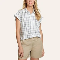 Women's Halcyon Short-Sleeve Shirred Shirt