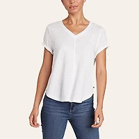 Women's Concourse Short-Sleeve Panel-Front T-Shirt