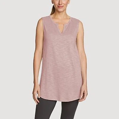 Women's Concourse Sleeveless Notch-Neck Top