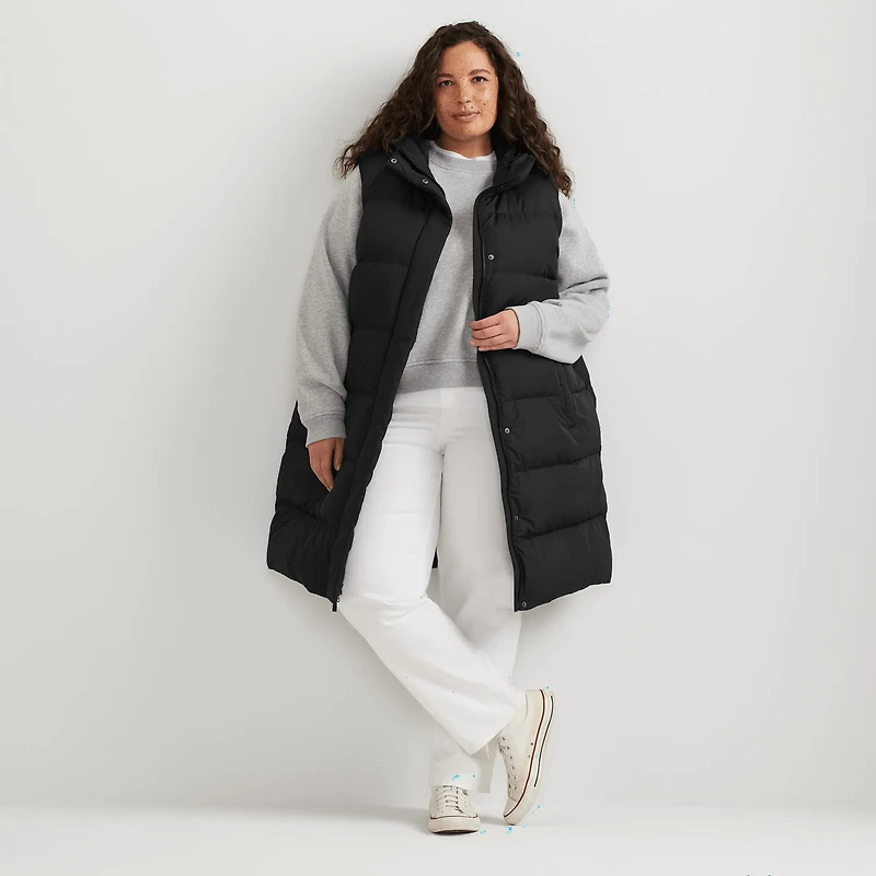 Ketchum Long Down Hooded Vest