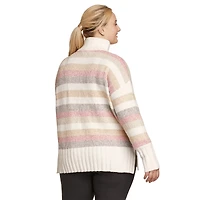 Rest &Repeat Funnel-Neck Sweater - Stripe