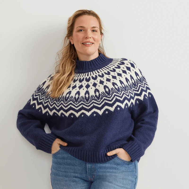 Warm Tidings Mock Neck Sweater
