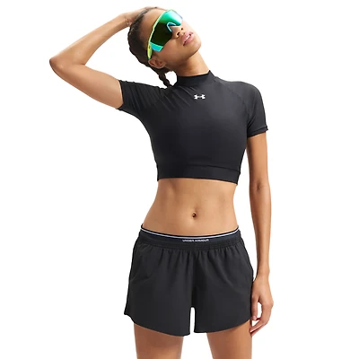 Under Armour HeatGear Crop Mock SS - Women's