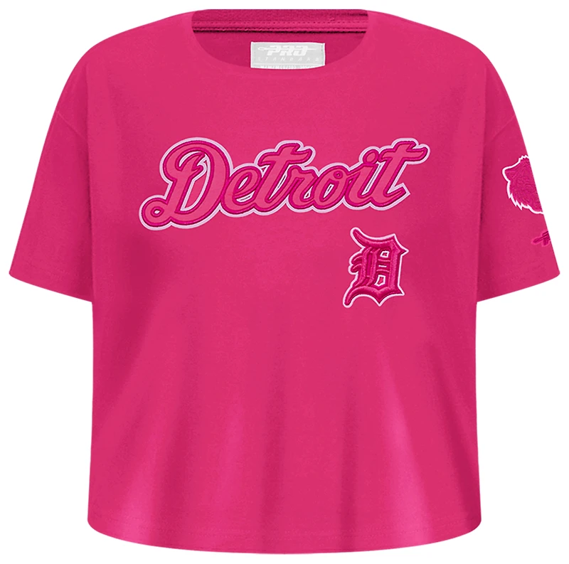 Pro Standard Detroit Tigers Triple Pink Ss Boxy Tee - Girls' Grade School