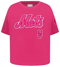 Pro Standard New York Mets Triple Pink Ss Boxy Tee - Girls' Grade School