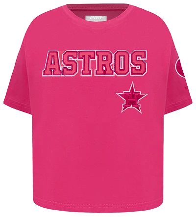 Pro Standard Houston Astros Triple Pink Ss Boxy Tee - Girls' Grade School