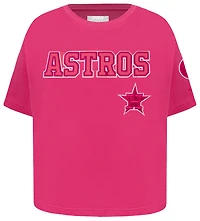 Pro Standard Houston Astros Triple Pink Ss Boxy Tee - Girls' Grade School