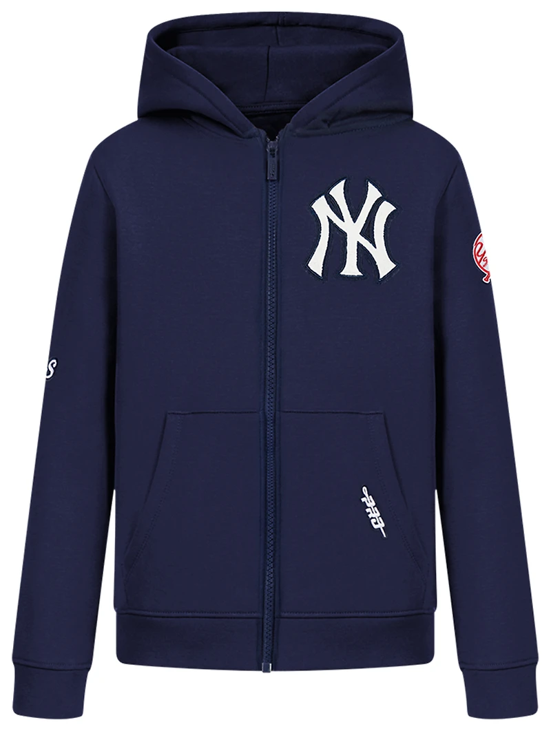 Pro Standard New York Yankees Classic Flc Fz Hoodie - Boys' Grade School
